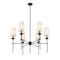 Z-Lite Emily 6 Light Chandelier, Matte Black & Off White 3033-6MB - alternate 3